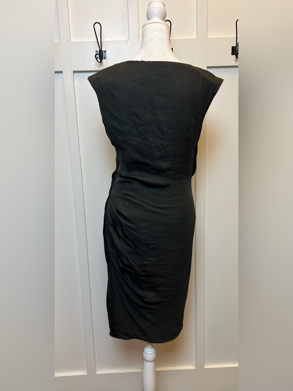 AllSaints Japanese Cloth Gray Sleeveless Midi Dress Women’s Size US 6 / UK 10 - Picture 10 of 12
